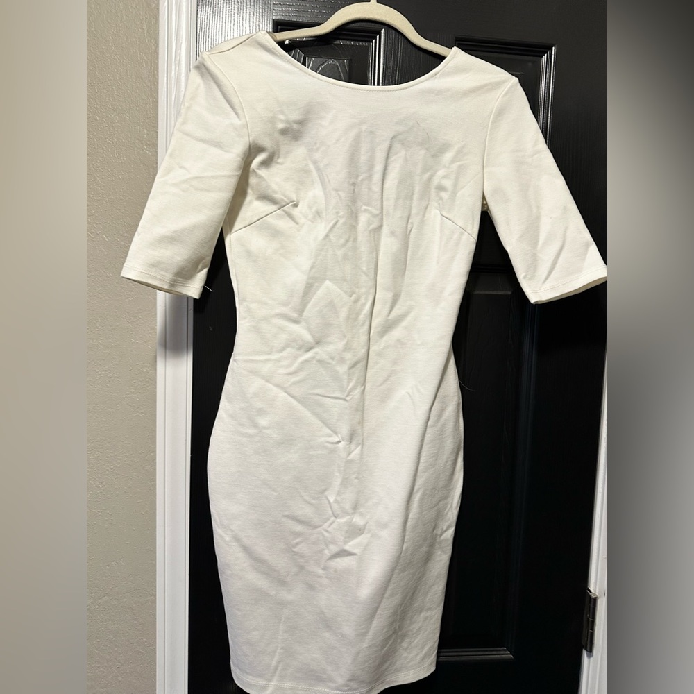 White fitted dress